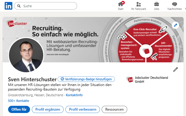 LinkedIn Nutzerprofil LinkedIn Nutzerprofil