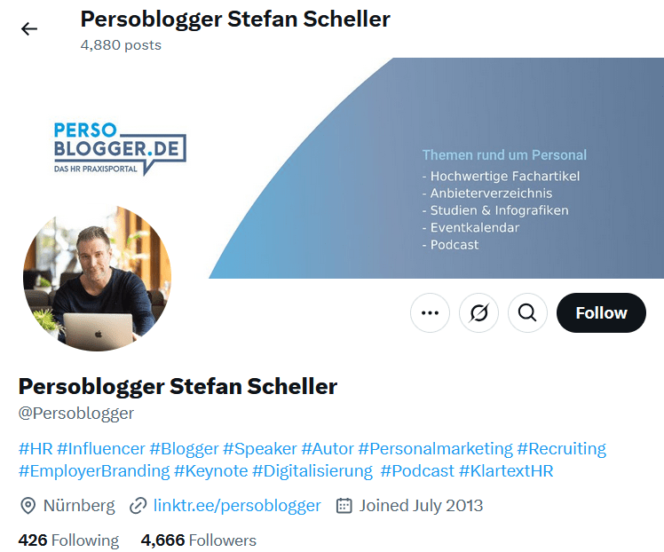 Persoblogger auf X