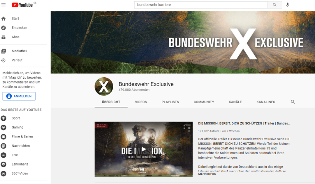 Bundeswehr Exclusive Youtube Kanal Bundeswehr Exclusive Youtube Kanal