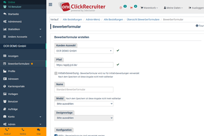 Erklärvideo II: One-Click-Recruiter Bewerberformular Erklärvideo II: One-Click-Recruiter Bewerberformular