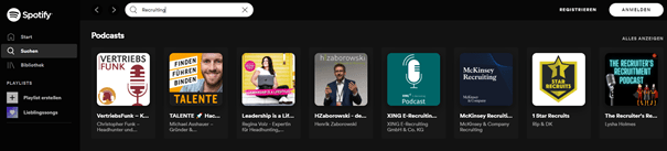 Recruiting Podcasts auf Spotify Recruiting Podcasts auf Spotify