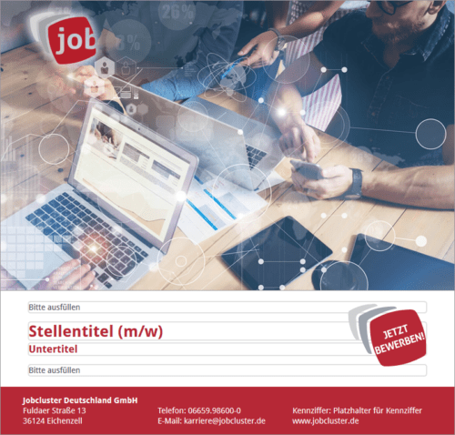 Anzeigenvorlage_Jobcluster Anzeigenvorlage