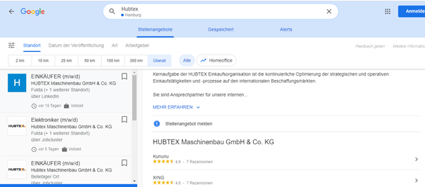 Hubtex Bewertungen Google for Jobs Hubtex Bewertungen Google for Jobs