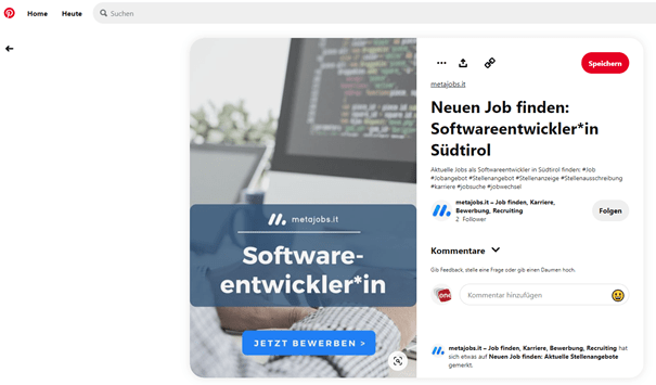 metajobs.it Stellenangebot