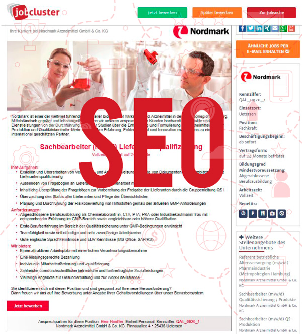 SEO Stellenanzeigen