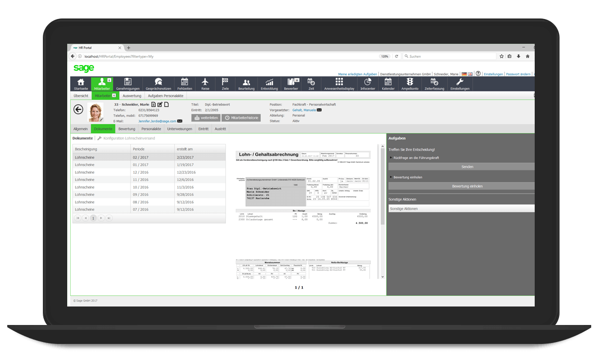 Sage HR Suite Sages BMS-System