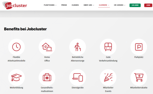 Karriereseite Mitarbeitervorteile