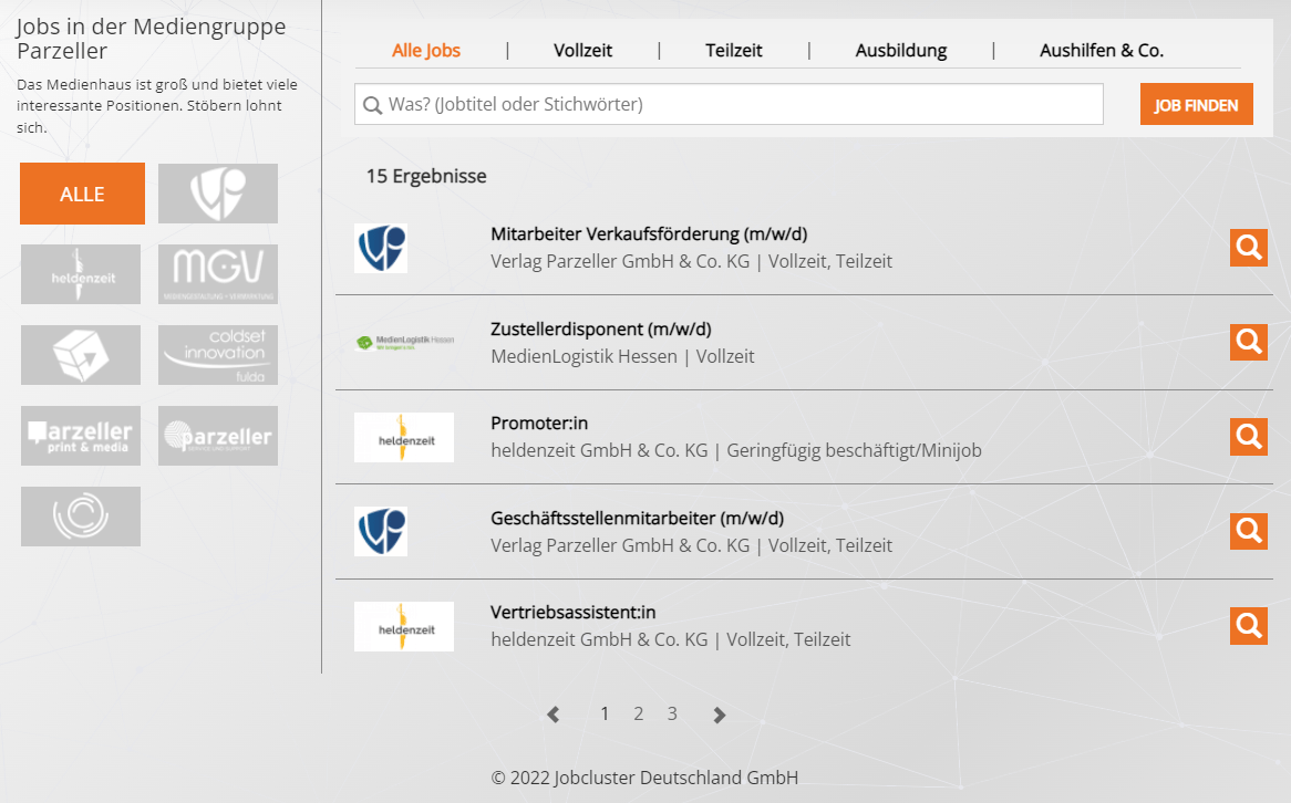 Nutzen Sie unser Google for Jobs optimiertes Karriereportal