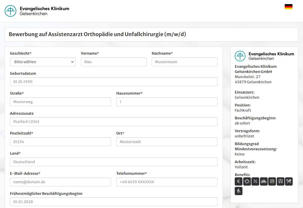 Der Recruiting Überblick zeigt KPIs zu Klicks, Interessenten und Bewerbern
