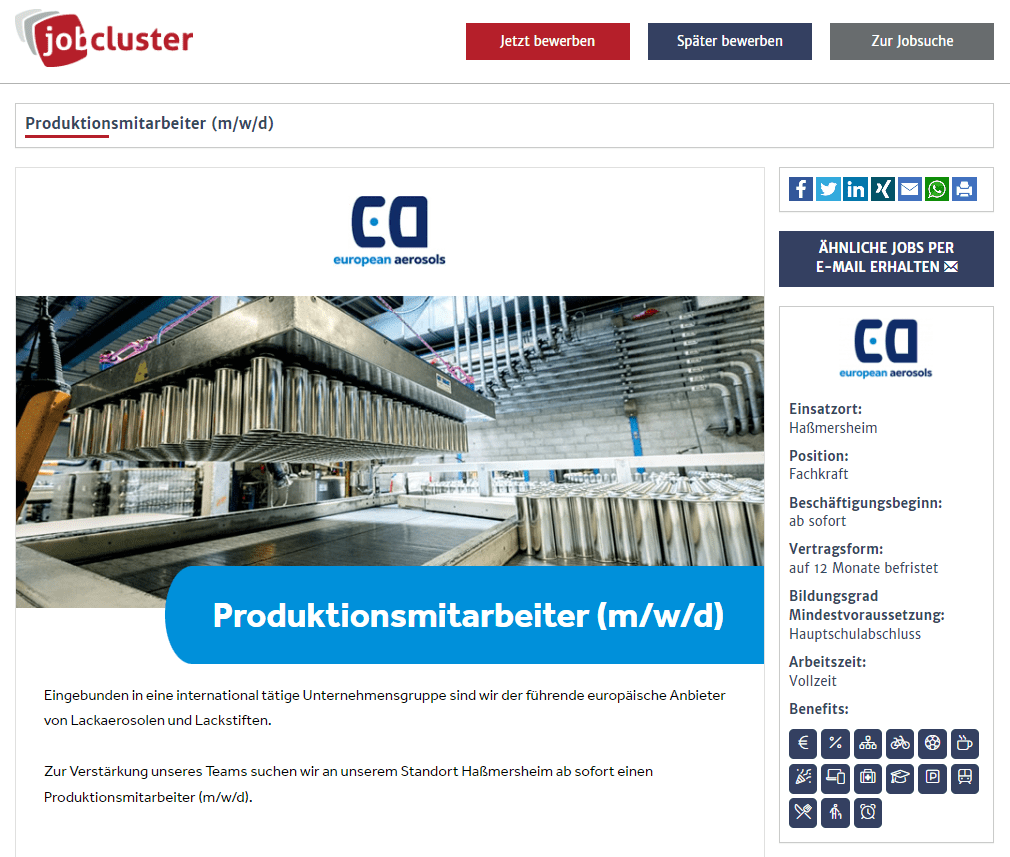 Der Recruiting Überblick zeigt KPIs zu Klicks, Interessenten und Bewerbern