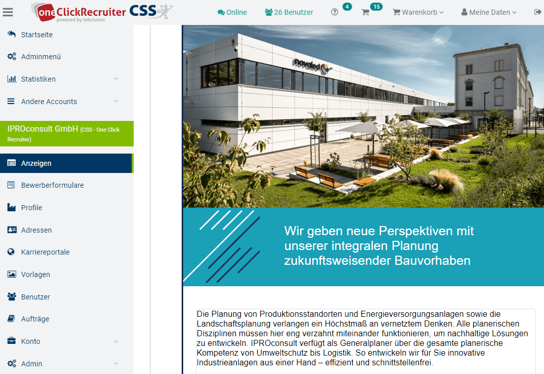 Die Ausgaben Analyse zeigt alle Kosten pro Stelle und Publikationsprofil