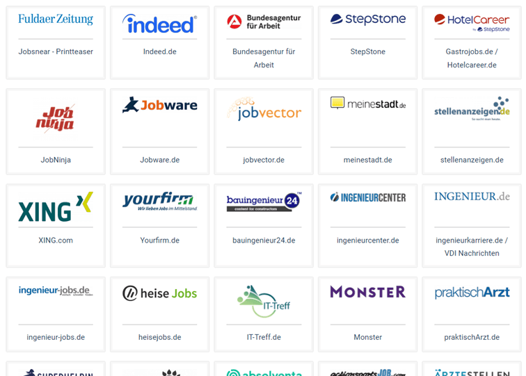 Der Recruiting Überblick zeigt KPIs zu Klicks, Interessenten und Bewerbern