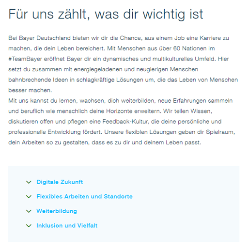 Die Employer Value Proposition von Bayer