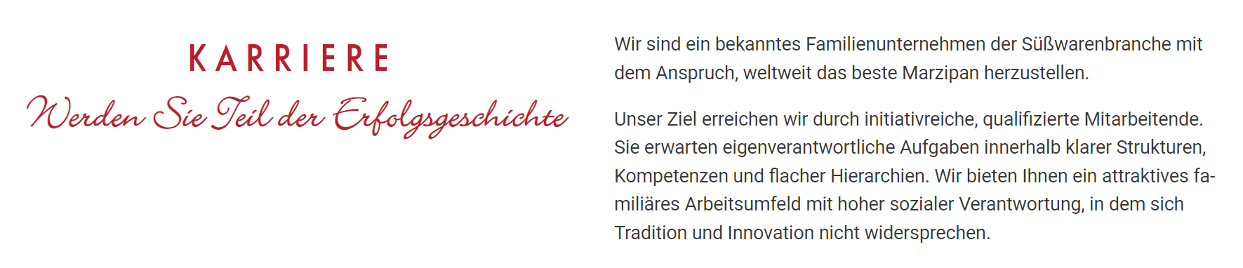 Die Employer Value Proposition von Niederegger