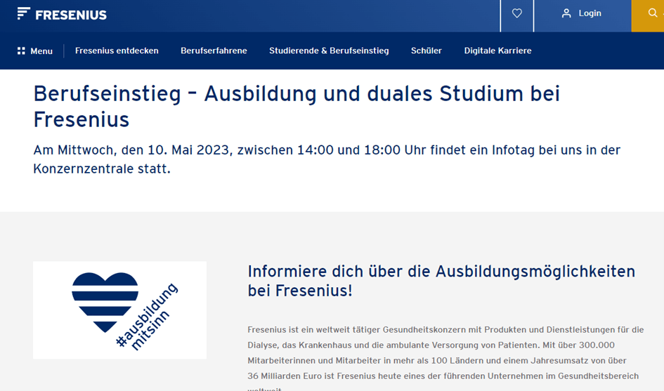 Fresenius Tag der Ausbildung