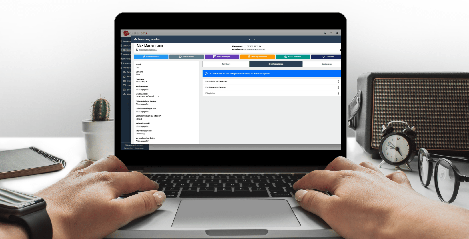 Jobcluster Bewerbermanagementsystem Prozessgenerator