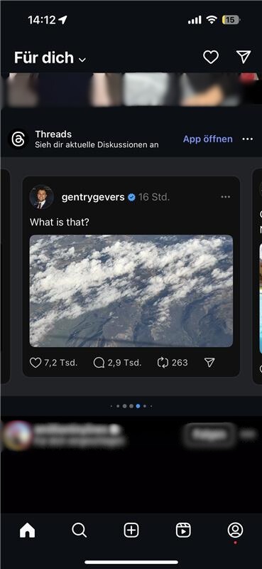 Werbung im Instagram-Feed für Threads