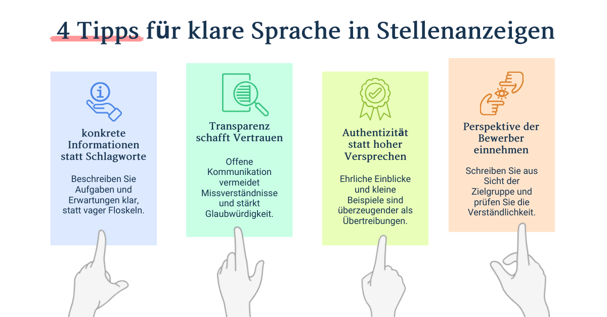 4 Tipps für klare Sprache in Stellenanzeigen